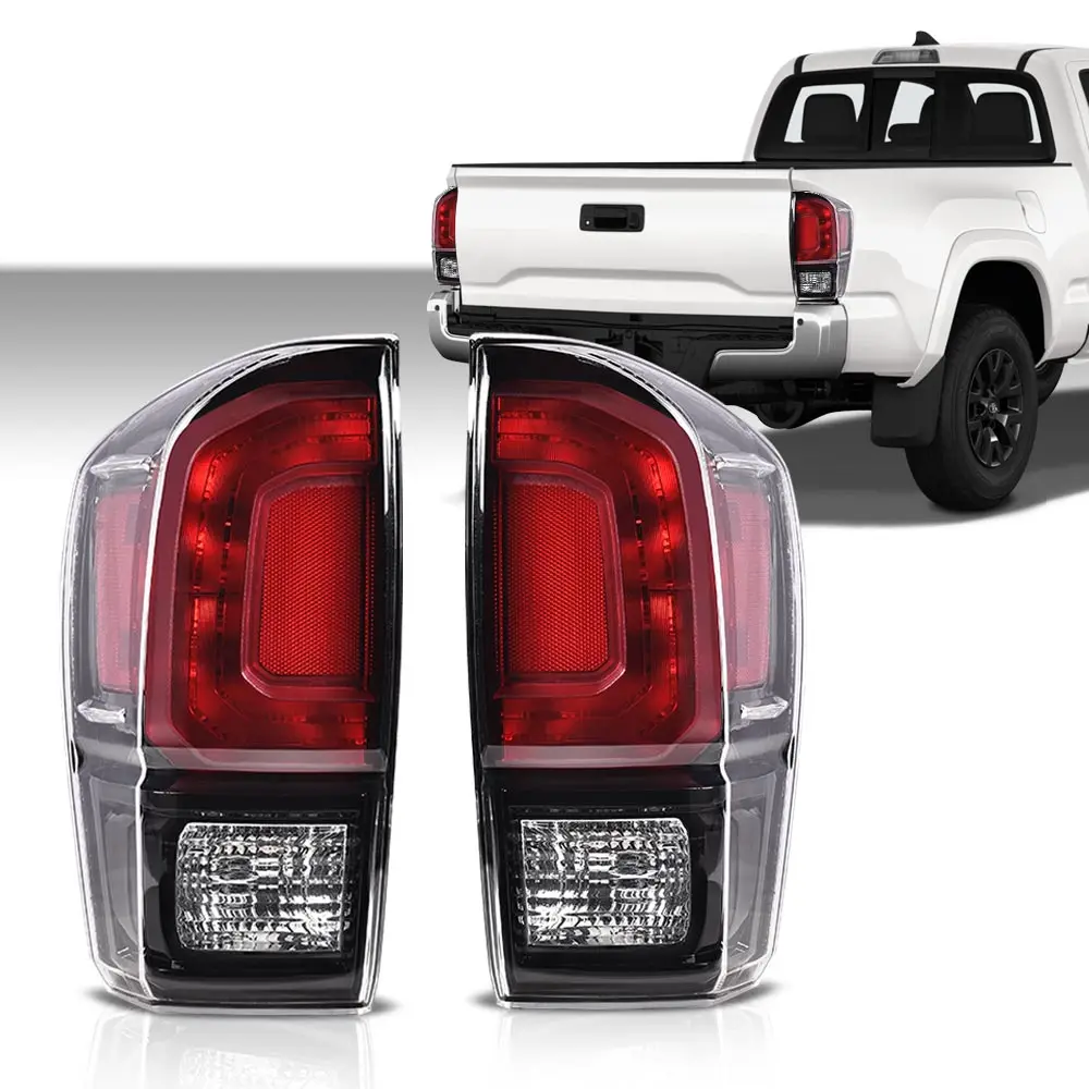 

1 пара задних фонарей левого и правого цвета, подходят для замены задних стоп-сигналов Toyota Tacoma 16-21, замена