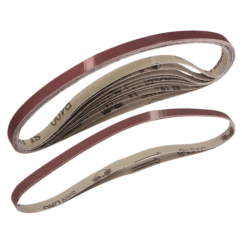 12pcs 533mm*9mm 400 Grit Sanding Belts Abrasive Sanding Screen Band for Wood Soft Metal Grinding Polishing