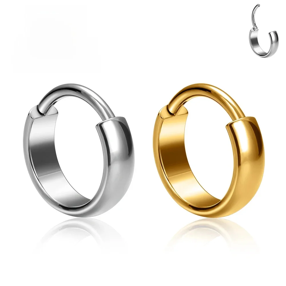 Anneaux de piercing ronds en titane ASTM F136 G23 16G, anneaux segmentés articulés pour septum, nez, tragus, cartilage, hélix, bijoux corporels
