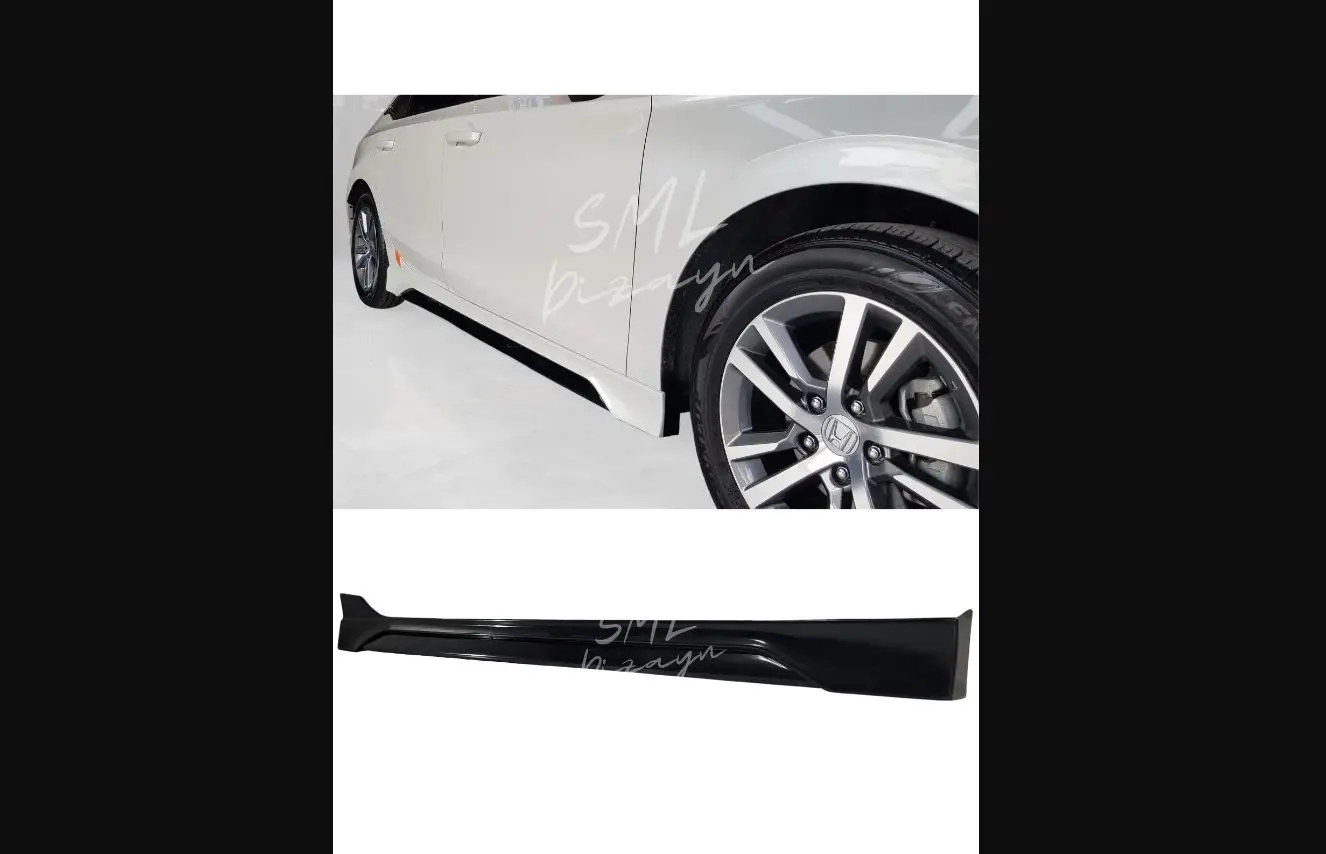 For  New Honda Civic 2022 Fe1 Side Skirts Sills (plastic) Civic 2022 -2023 Fe- Body Kit Rocker Racer Spoiler Difuser Chrome