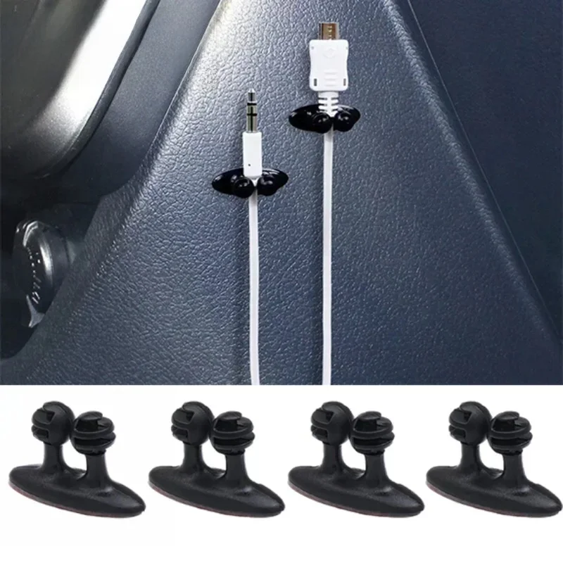 Support de câble de voiture, 1 à 20 pièces, fermoir de ligne de chargeur automatique, pince à cravate multifonctionnelle, organisateur de fixateur, Clip de câble d'écouteurs de haute qualité