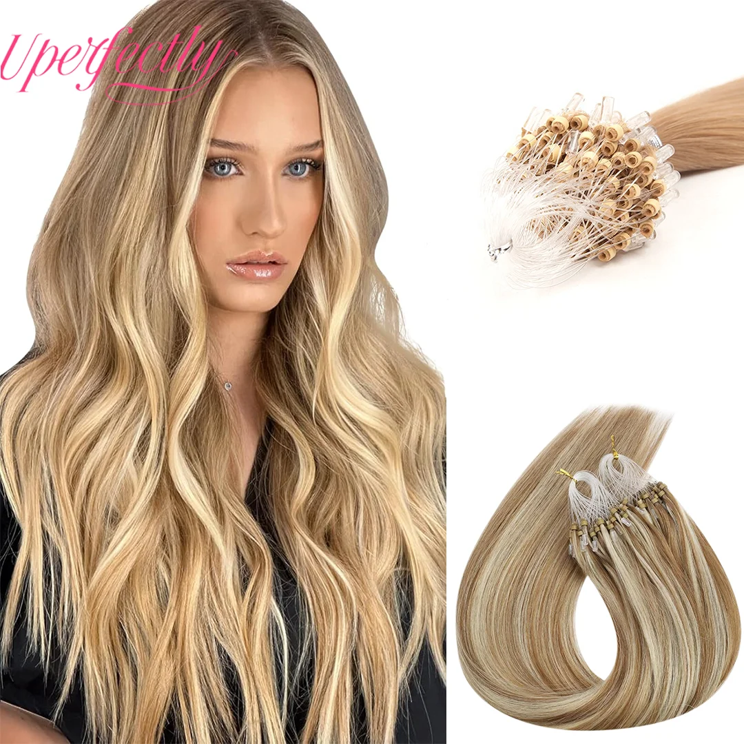 

Европейские человеческие волосы Remy, 16-22 дюйма, наращивание волос с микропетлями и бусинами, прямые микрозвенья с кератином, подходят для ежедневного использования