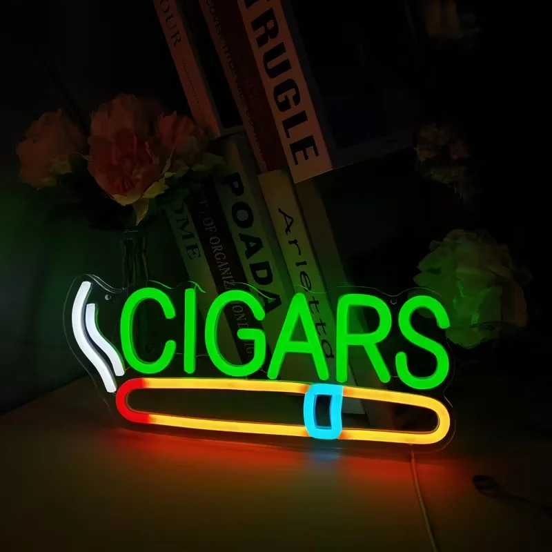

Cigar Shop Neon Sign, USB-Powered Wall-Mounted Light for Home Bar/Cigar Lounge/Man Cave/Cafe/Party/Smoking Shop Decoration Gifts