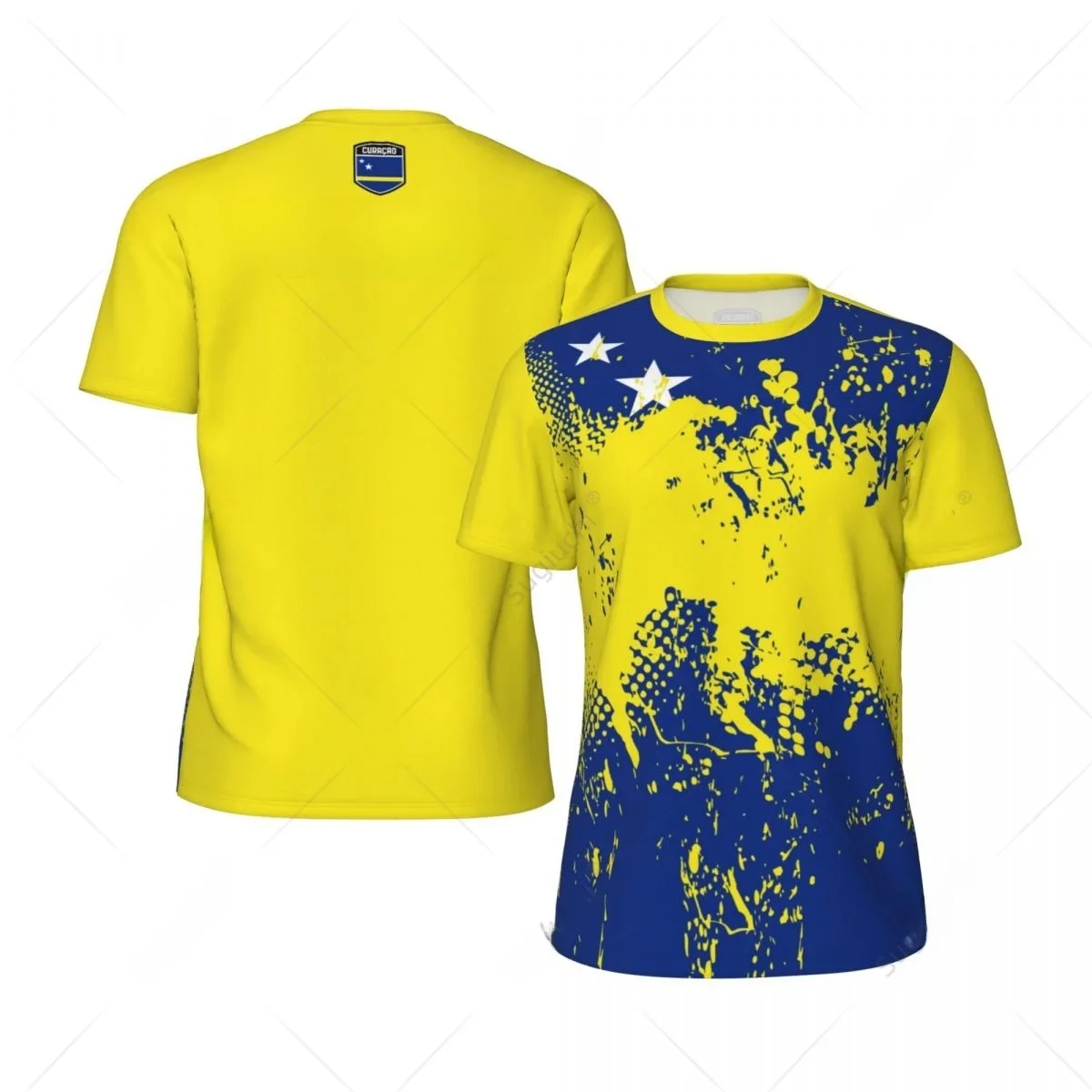 AliExpress Sugiuchi Exclusive design Curacao Flag Grain 3D Printed Men For Running Bike Soccer Tennis Fitness Sports tshirt Mesh Fans Short T-shirt