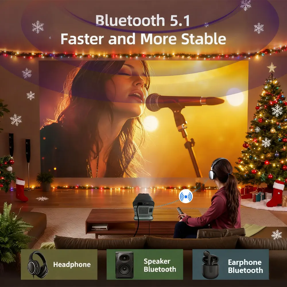 جهاز عرض HY320mini 4K Android 13 أصلي 1080P 390ANSI Dual Wifi6 BT5.2 1920*1080P Projetor محمول للسينما ترقية HY300