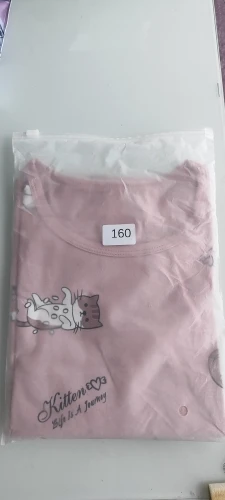 Kids Girls 100% Cotton Nightgown Cartoon Nightdress Girl Sleepwear Nightie Summer Short Sleeves Nightwear Children Clothes photo review