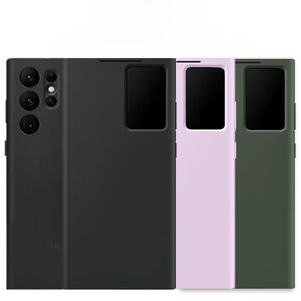 Etui S-View Flip Cover do Samsung Galaxy S23 Ultra S23 Plus S23+ SM-S918B SM-S916B SM-S911B, skórzane etui z funkcją otwierania na 360 stopni i funkcją Smart View. — zdjęcie produktu 7