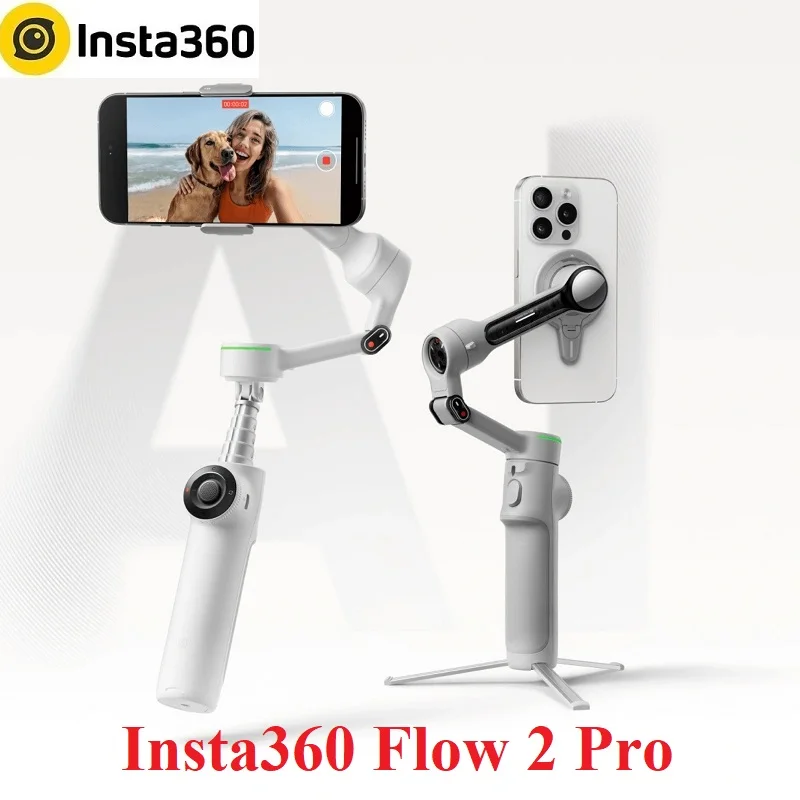 Insta360 Flow 2 Pro AI-Powered Smartphone Auto Tracking Phone Gimbal, 3-Axis Stabilization For Android Iphone