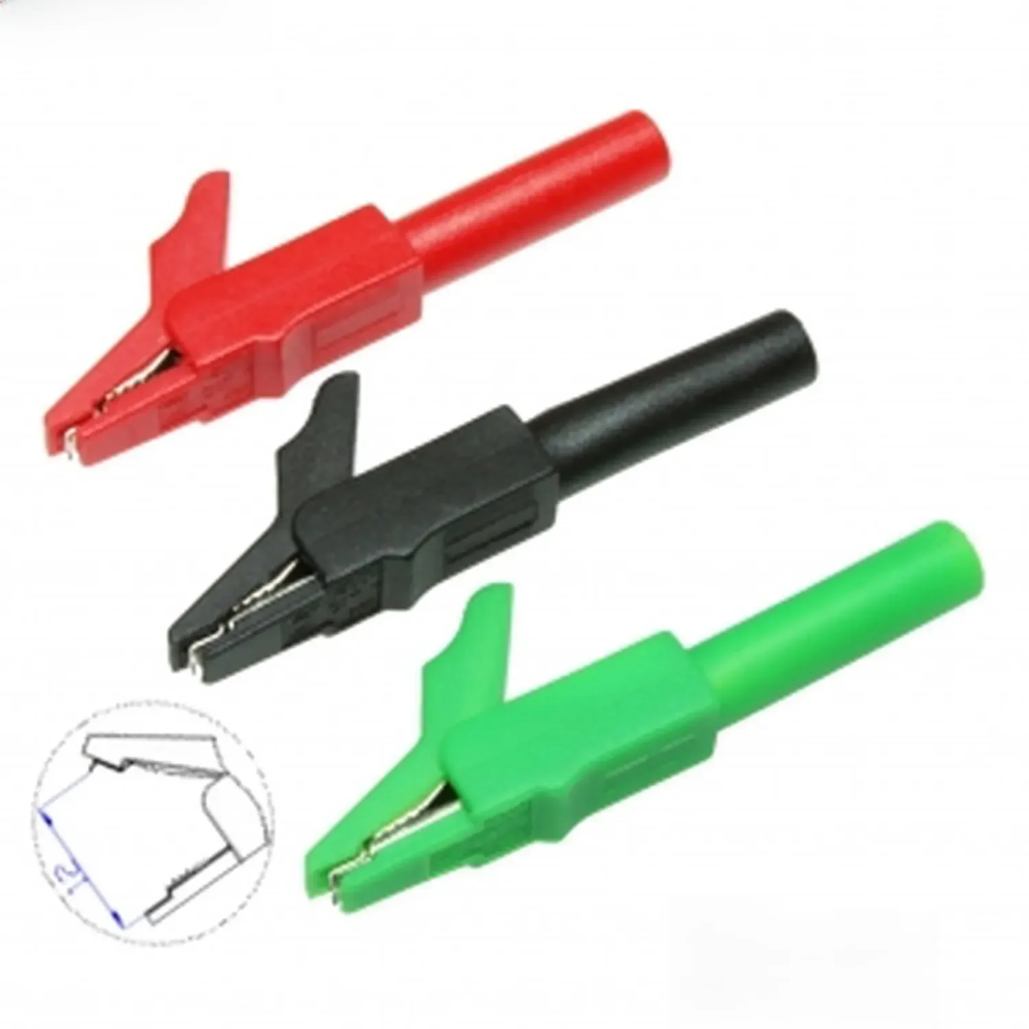 Clipes crocodilo cl4lip com conexão banana 4mm pacote 2 ud vermelho-preto