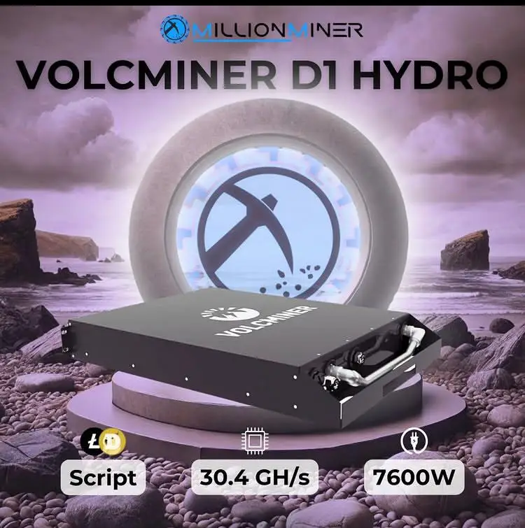 AJ VolcMiner D1 Hydro Cooling Scrypt ASIC Miner