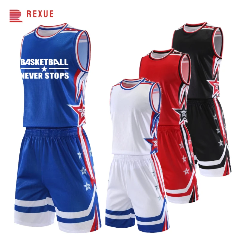 Sublimation Printing Basketball Set For Men Kids 6XS-8XL Big Sizes Custom Ball Jersey Teamwear Wholesale Basketball Printed Club