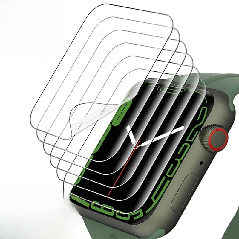 5PCS Hydrogel Film für Apple Uhr 9 5 6 SE 3 2 1 40MM 44MM 42MM 38MM Displayschutzfolie für Apple