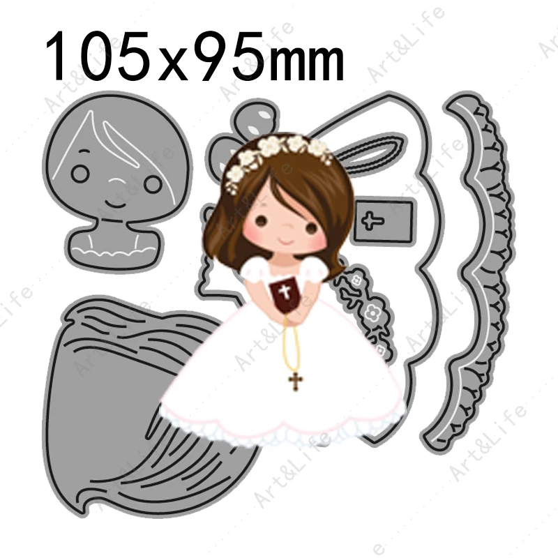 New Arrival Beautiful Cute Girl Metal Cutting Dies Beauty Stencils for Making Scrapbooking Album Paper Cards Embossing Die Cut