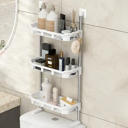 Toilet Rack No Drilling Shelf Above the Toilet Tank Bathroom Kitchen Storage Rack Shampoo Storage Holder Bathroom Accessories