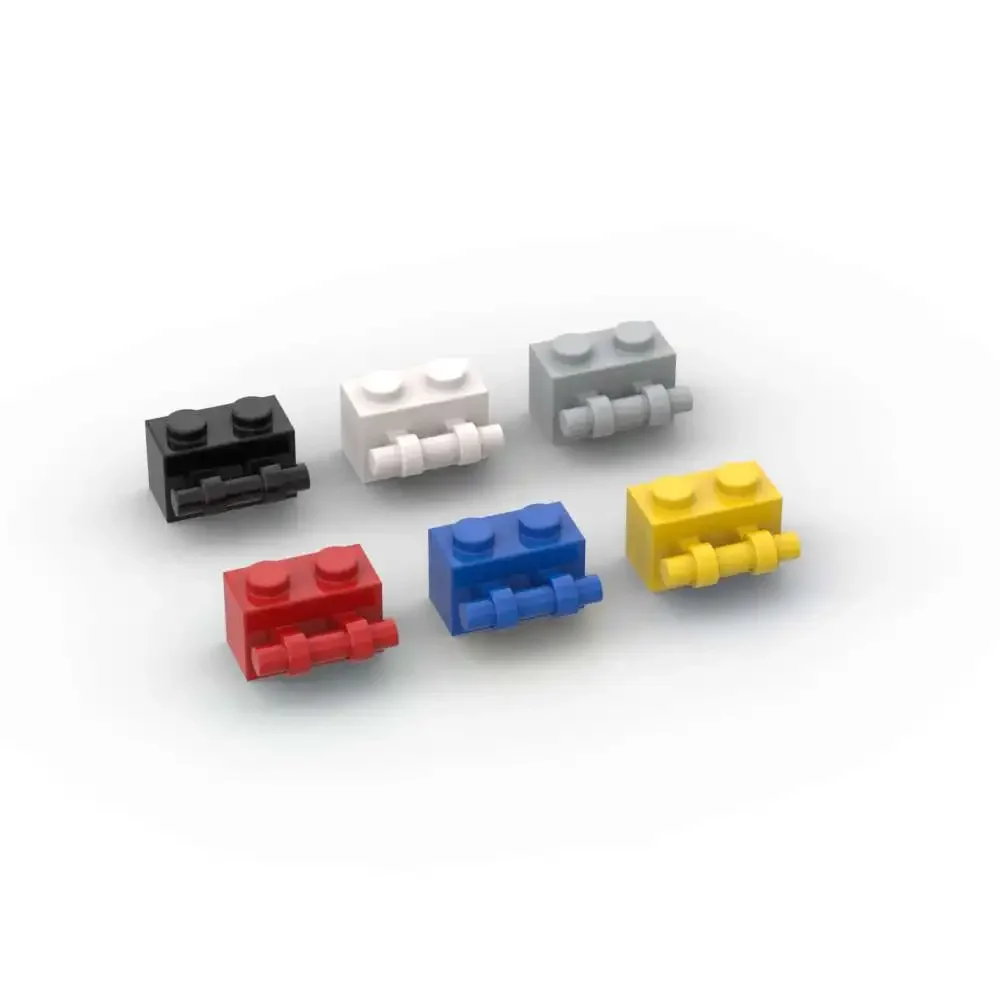 MOC-décennie s de construction avec poignée de barre pour enfant, briques compatibles, jouets d'urgence, cadeaux d'anniversaire, 30236 modifié, 1x2, 10 pièces