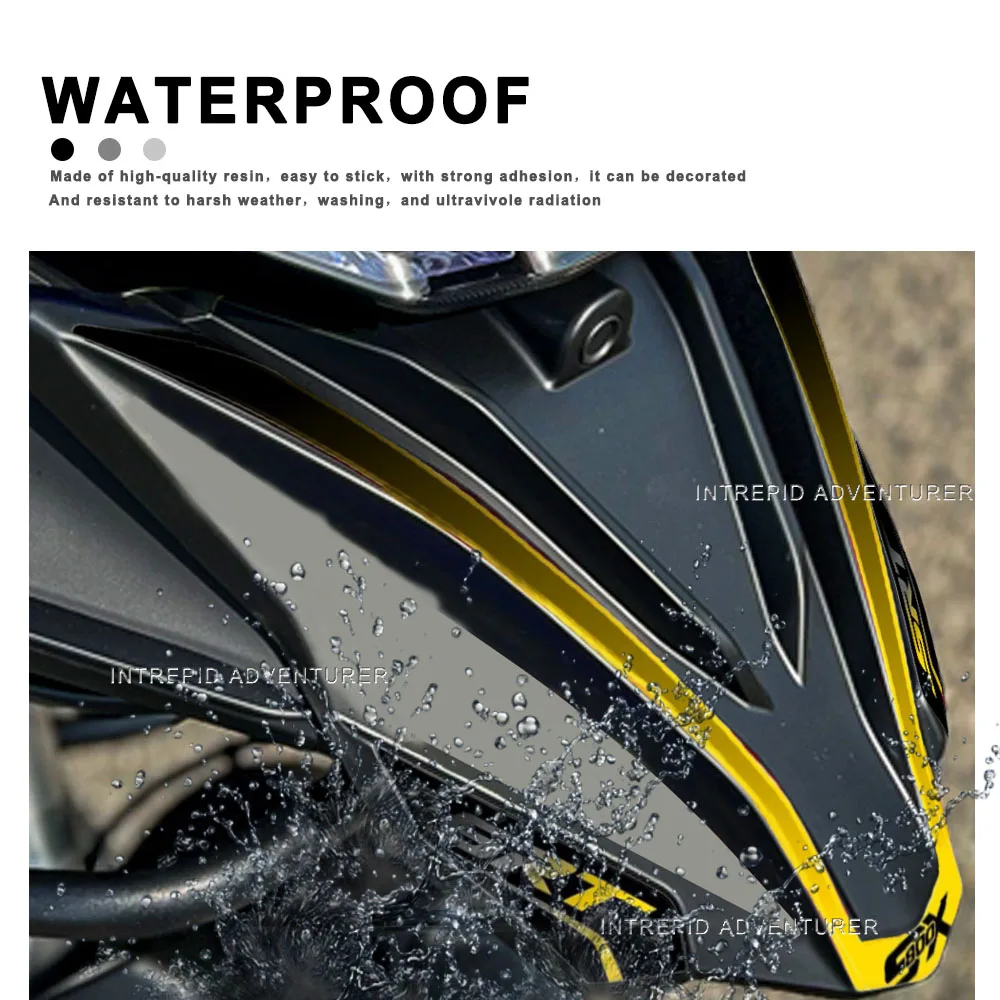 For SRT 800 SX 2024 Yellow Motorcycle Side fuel tank pad Protection Sticker 3D Gel Resin Sticker waterproof Kit