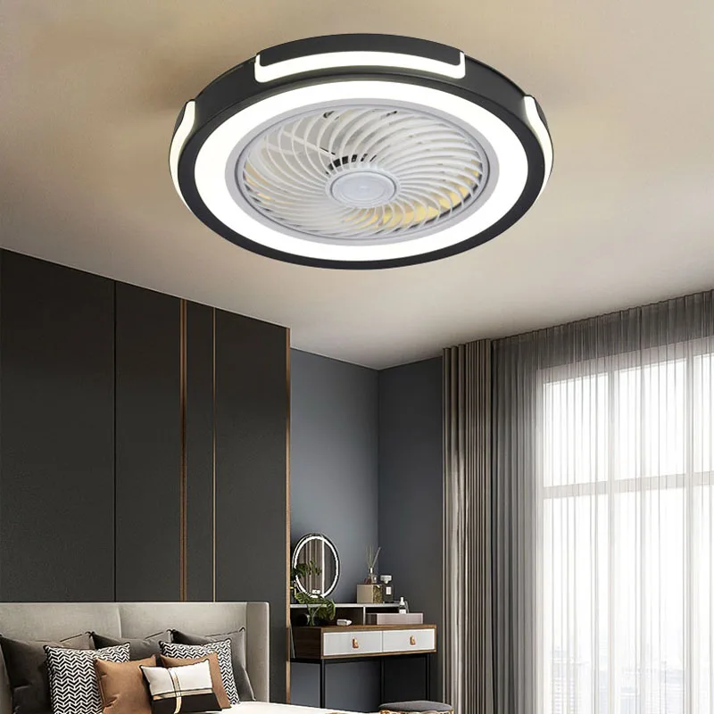 

Ultra thin ceiling fan lamp bedroom ceiling fan lamp dining room invisible fan modern simple integrated ceiling lights with fan