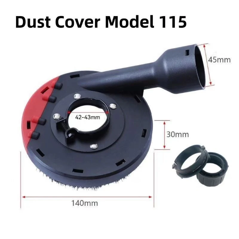 100/125mm Universal Surface Cutting Dust Shroud For Angle Grinder Built-in Tight Bristles Dust Collector Attachment Cover Tools