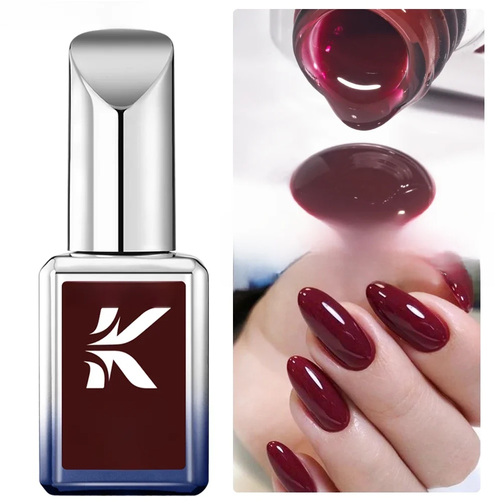 KODIES GEL vernis à ongles Gel à Base de caoutchouc rouge bordeaux 15ML Structure UV/LED vin d'hiver couleur rouge vernis Gel laque manucure