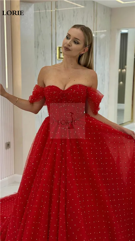 LORIE Red Wedding Dress A Line Off The Soulder Sweetheart Neck Corset Bride Dresses Ball Gown Women Briadal Wedding Gowns 2024