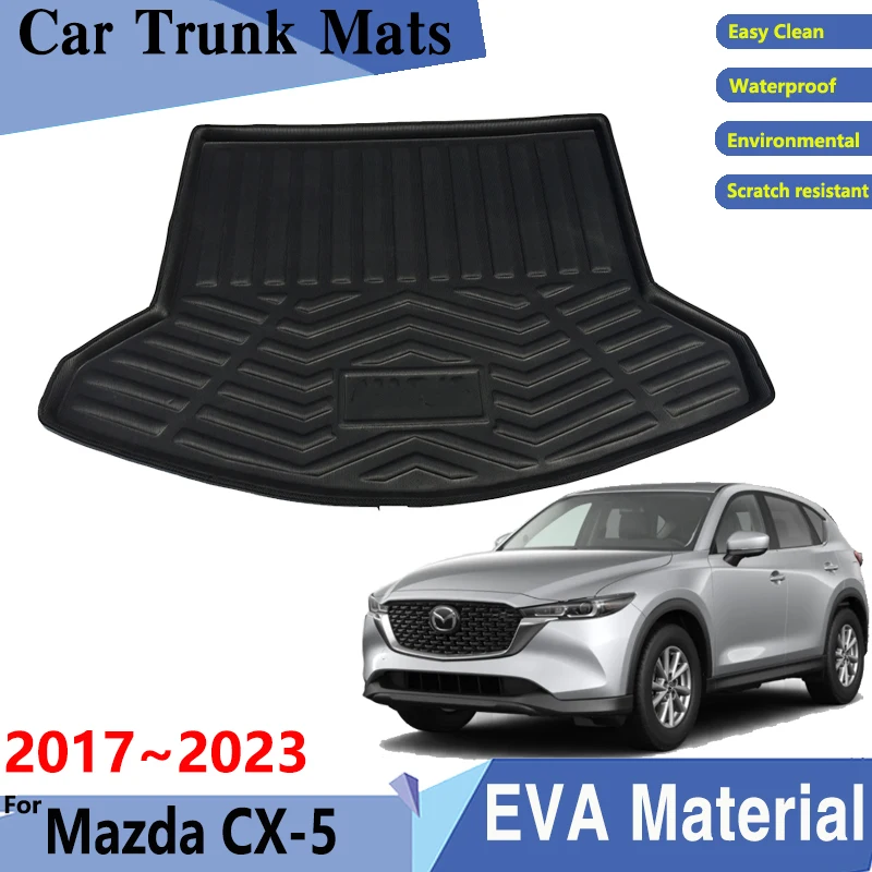 

Car Trunk Mats for Mazda CX 5 Accessories CX5 CX-5 MK2 2017~2023 Car Rear Cargo Tray Trunk Mats Dirty Resistant Pads Accessories