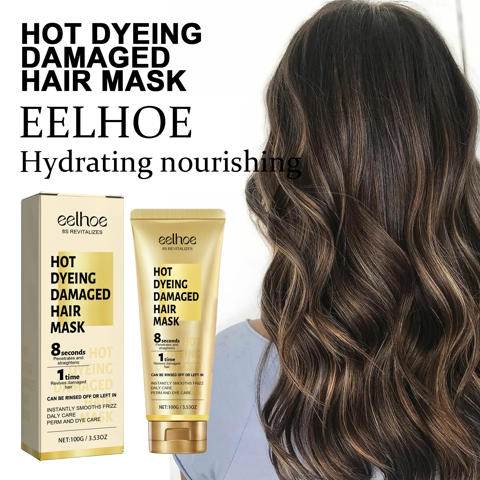 

Keratin Hair Care Mask Deep Nourishing Repair Damaged Hair Remove Frizzing Smoothing Strengthen Reduce Spilt Ends Soft Hair Mask