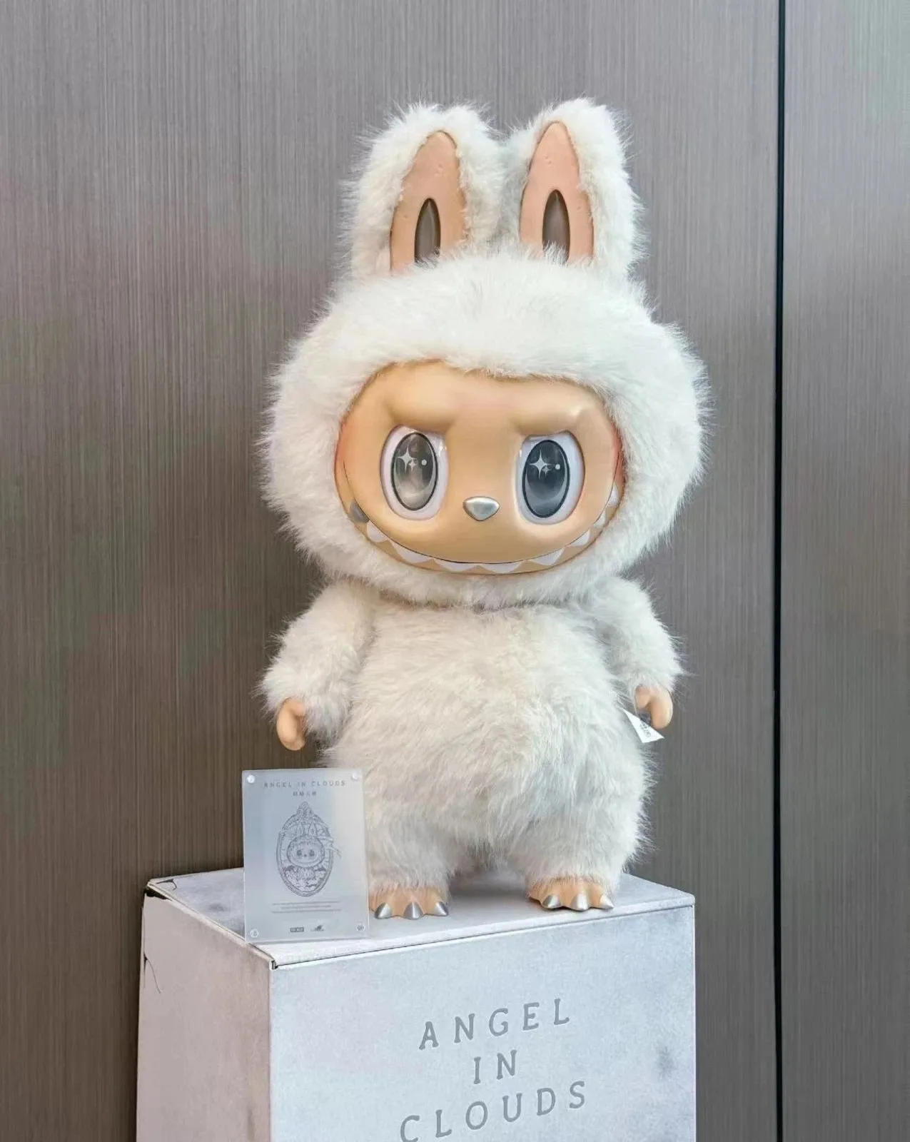 

Pop Mart Genuine Labubu The Monsters Zimomo Angel in the Clouds&I Found You Surprise Birthday Decor Gift Highly Collectible 58CM