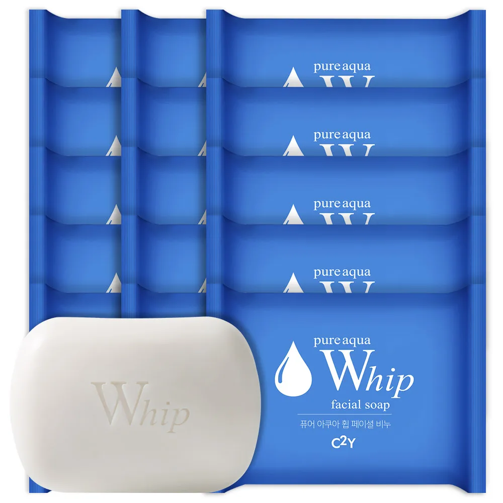 C2Y savon visage fouet aqua pur 100g 15 pièces