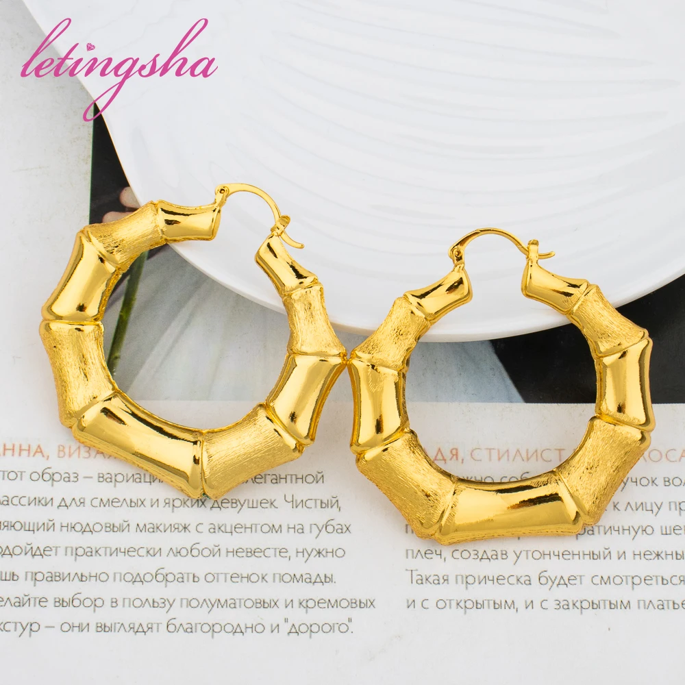Dubai Gold Plated Jewelry Earrings Set Banquet Drop Women Lady Luxury Big Earrings for Girls Golden Hoop Earrings