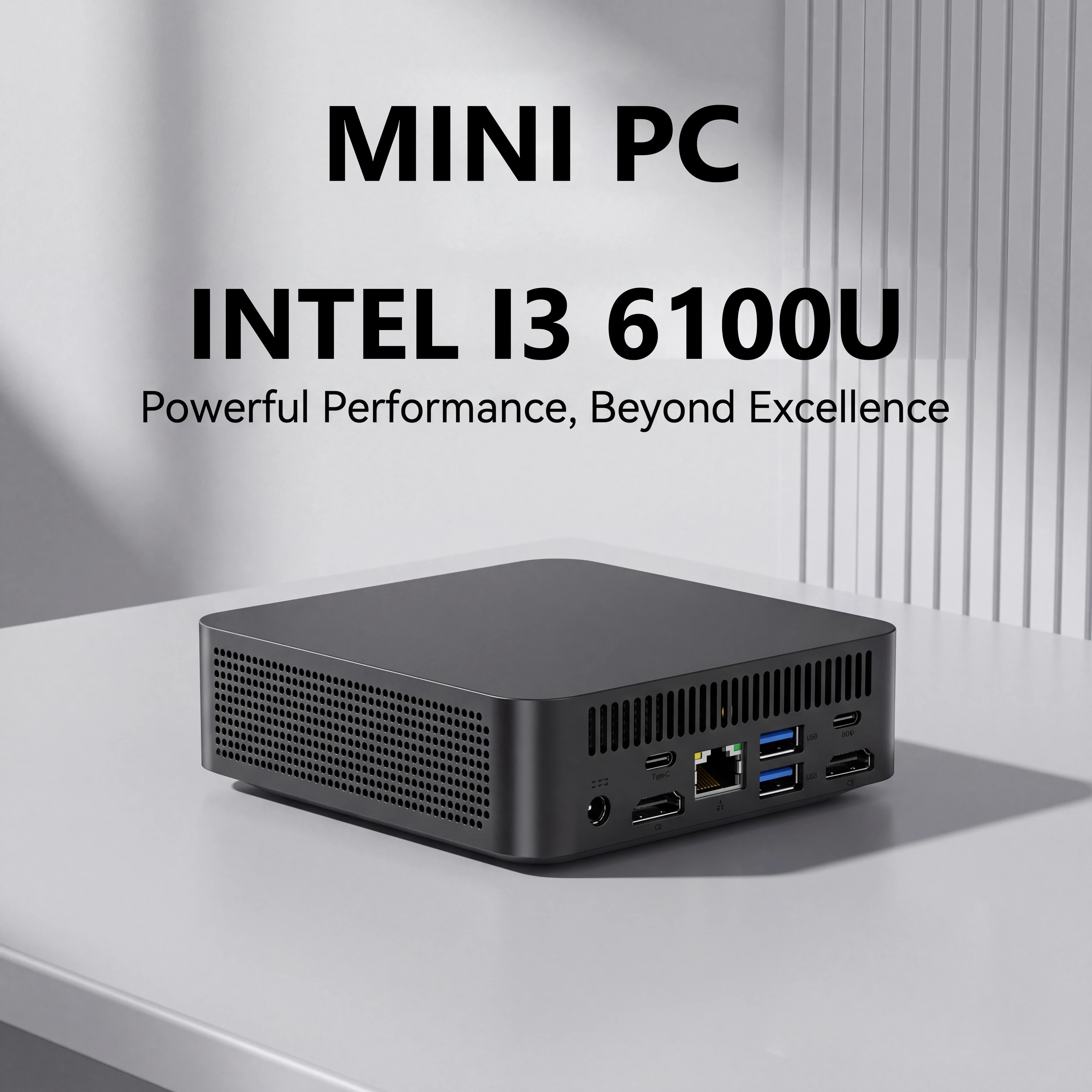 New Mini Pc Intel Core I3 6100U Windows 11 16Gb Ram 512Gb 2Tb Ssd 4K Type C Mini Pc Computer Wifi 6