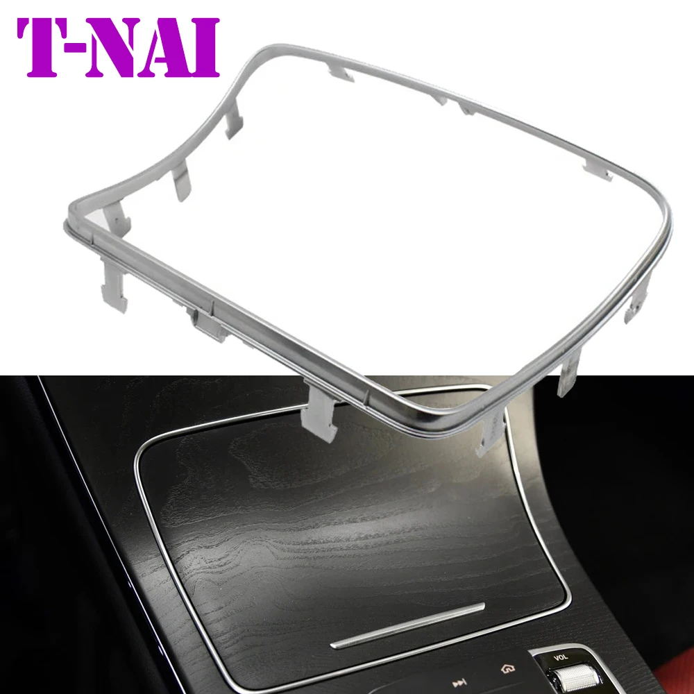 Center Console Ashtray Cup Holder Strip Trim Parts Personal Chrome Frame For Mercedes Benz C GLC Class W253 W205 2015-2020