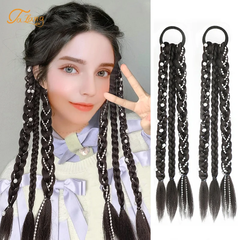 

TALANG Synthetic Boxing Braids pearl braids Summer HairPicecs Clip-On Hair Extensions for Women Braided Hairstyles Natural Hair