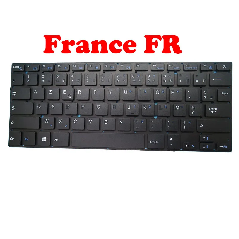 Laptop Keyboard For Thomson NEO14A-4BK64 NEO14A-4BL64 NEO14A-4SL-M Black Without Frame France FR