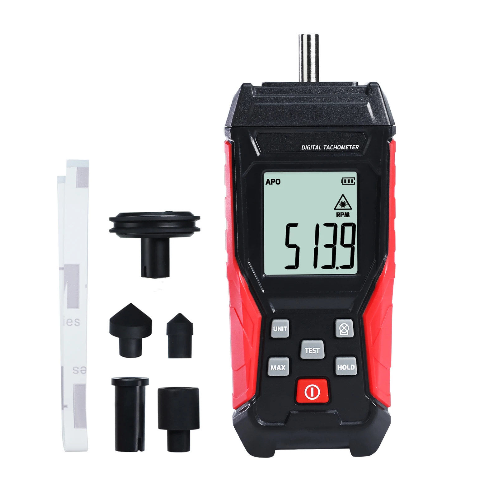 

Portable 2-in-1 Tachometer Noncontact Laser Photo Sensor Contact(3~19999RPM) & Non-contact(3~100000RPM) RPM Gauge Tester