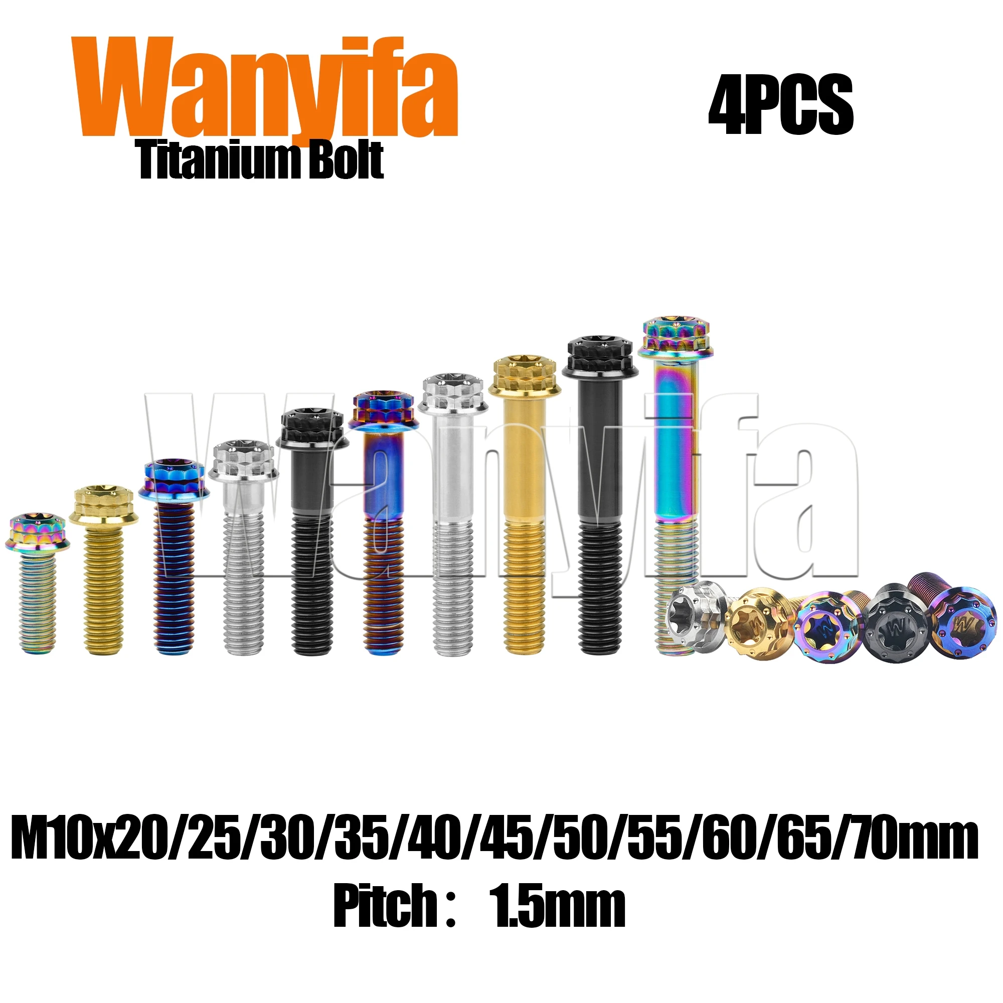 

Wanyifa Motorcycle Part Bolt M10x20/25/30/35/40/45/50/55/60/65/70mm Pitch 1.5 Fancy Torx Head Screws for Ducati/Yamaha/Suzuki