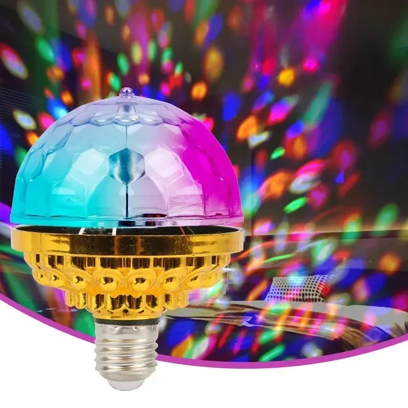 E27 lumière de scène colorée petite boule magique rotative LED ampoule de lampe de scène pour DJ Disco lumière ambiante