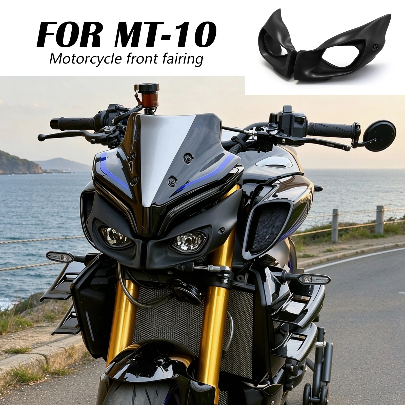 For Yamaha MT-10 2026 mt10 mt 10 2025 2024 23 22 Motorcycle Front Mask Headlight Housing Fairing Cowl Cover Head Lamp Protector