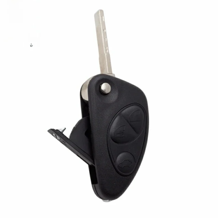 Cocolockey Flip obudowa pilota z kluczykiem samochodowym pasuje do alfa romeo 147 156 166 GT zamiennik 3 przycisk składany klucz pusty Uncut dla alfa — zdjęcie 2
