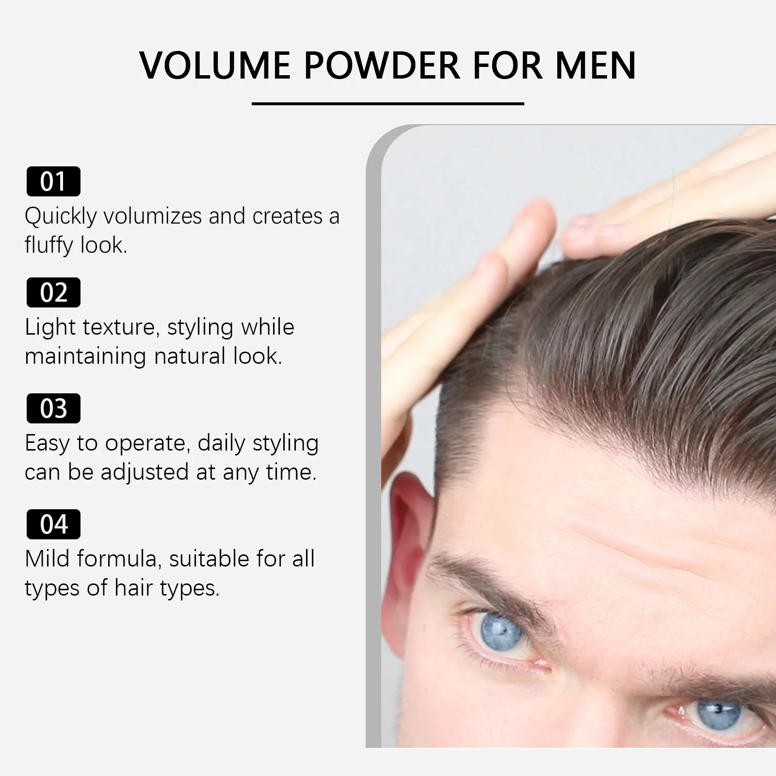 Men Hair Styling Powder Improve Volumizing Keep Fluffy Increasing Mattifying Oil Absorbing Matte Textured Hair Shaping Powders