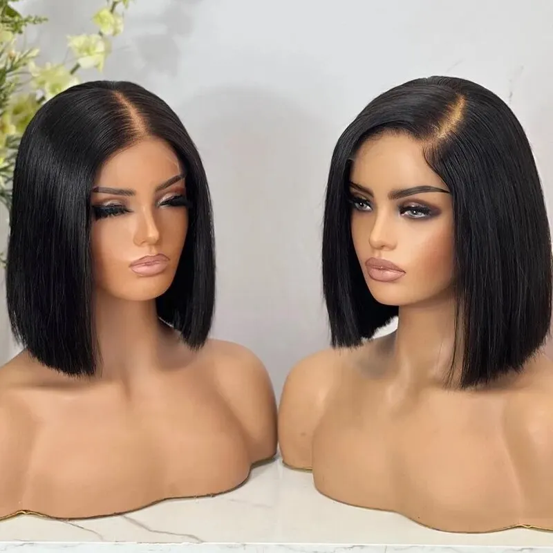 13x6 Transparent Lace Frontal Wig 5x5 Lace Closure Glueless Wig 250% Bone Straight 13x4 Short Bob Wig Lace Front Human Hair Wigs