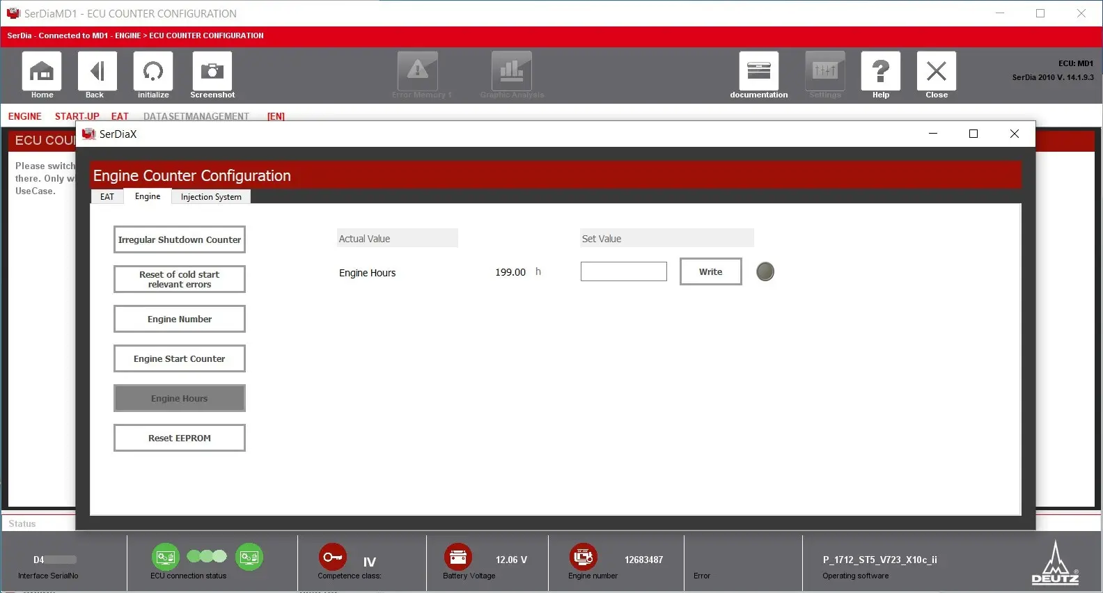 2023 Serdia2010 v14.1.9.3 (2023) Deutz SerDia 2010 Dongle 6 Level Class 4 For Deutz ECU Read Write EMR4 EMR3 EMR2 LPG MD1 EMR L1