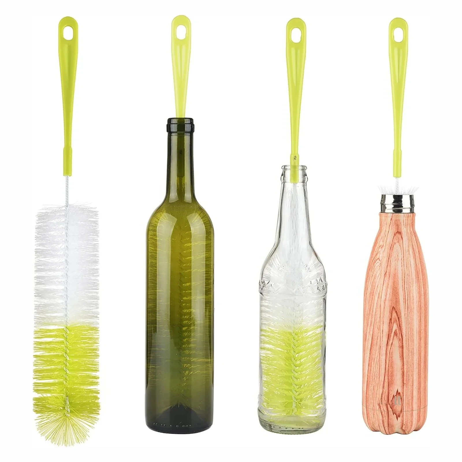Nettoyeur de brosse pour bouteilles longues de 16 pouces, pour laver le vin, la bière, les puits sportifs, les thermos, le verre et les bouteilles de Sport à col long et étroit