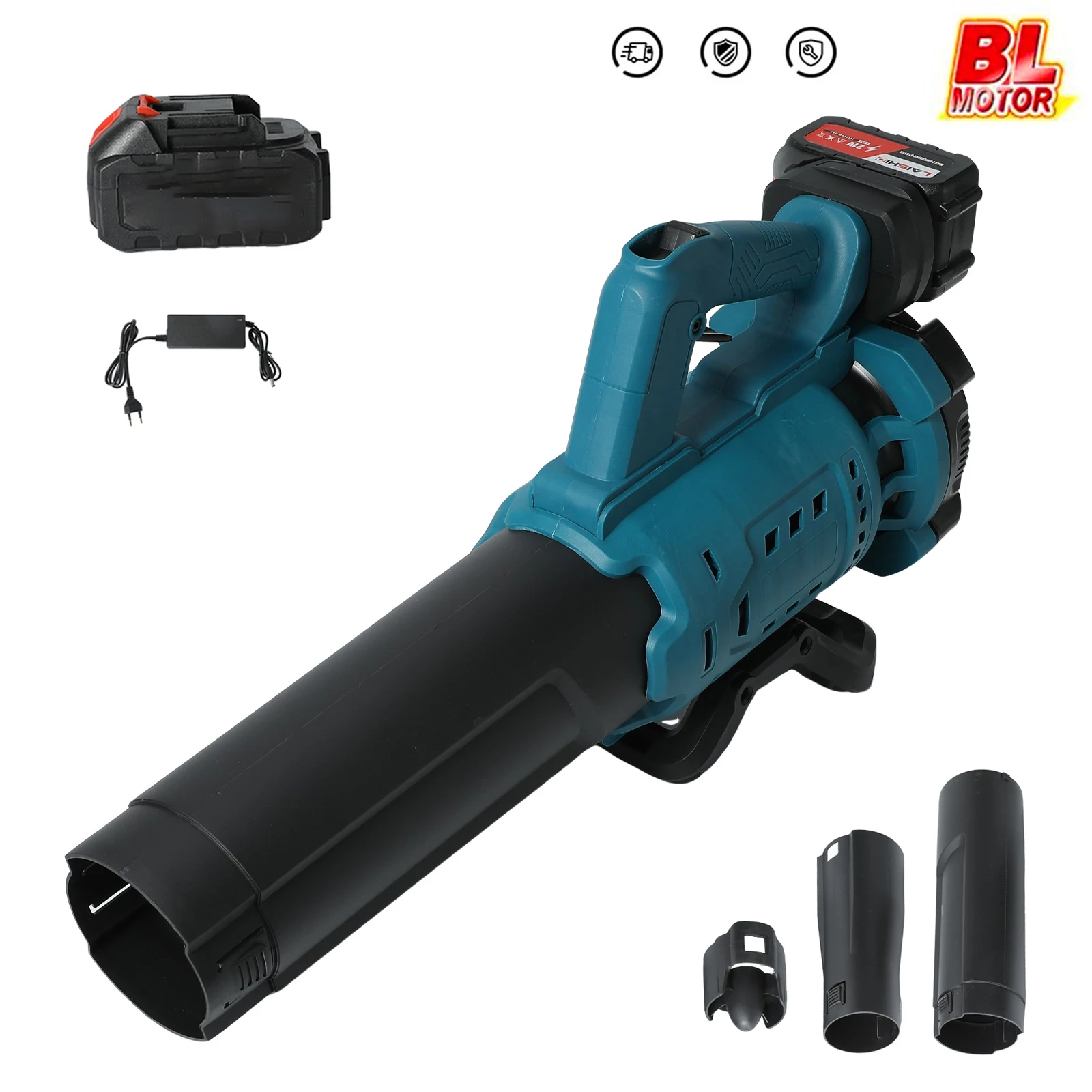 Brushless Cordless Leaf Blower Electric Blower Battery Powered Snow Blower Lawn Care 130 MPH 480 CFM fit Makita 18v Battery