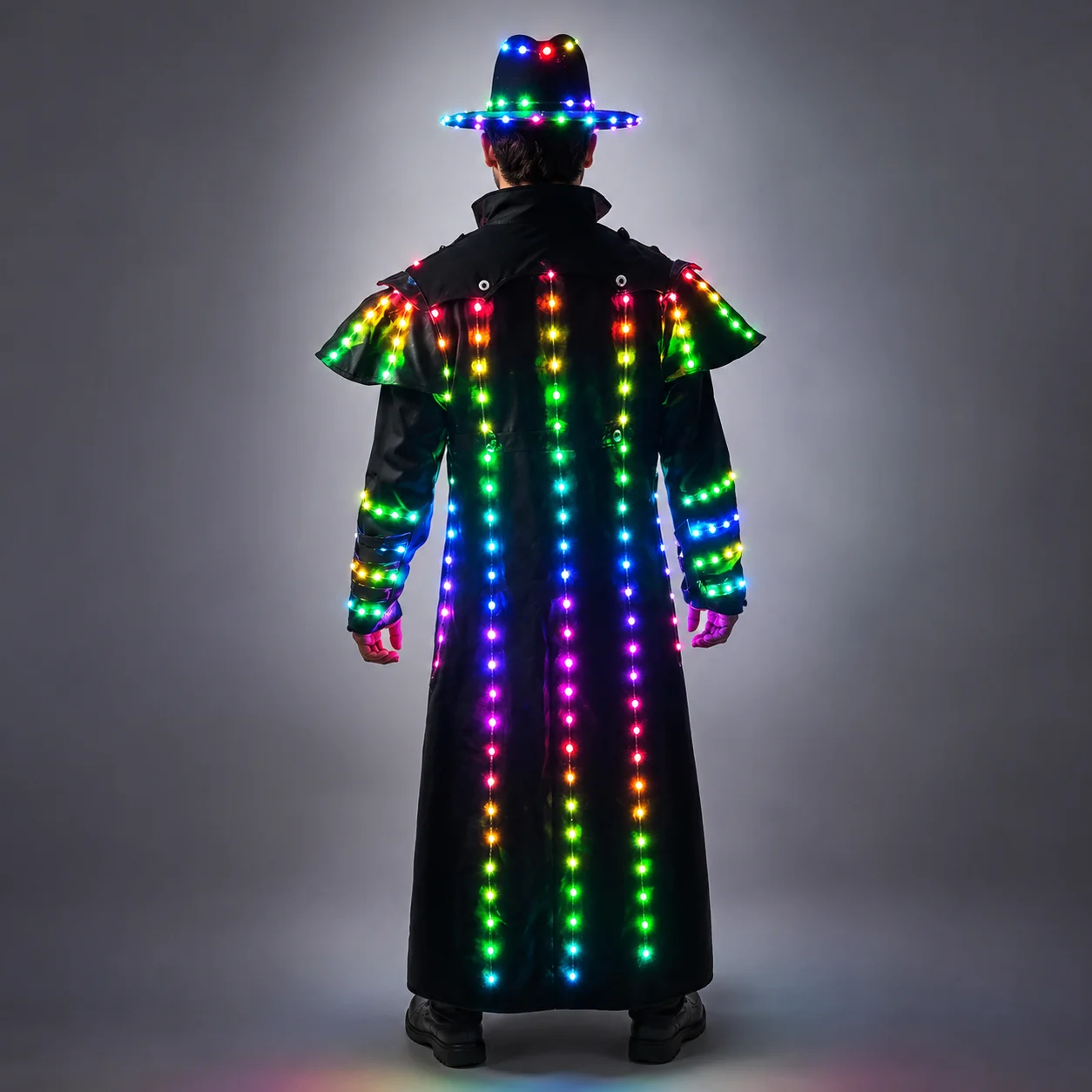 LED Robot Costume Stage Jacket Dancer Suit Wearing Cosplay for Nightclub Party Man Dance