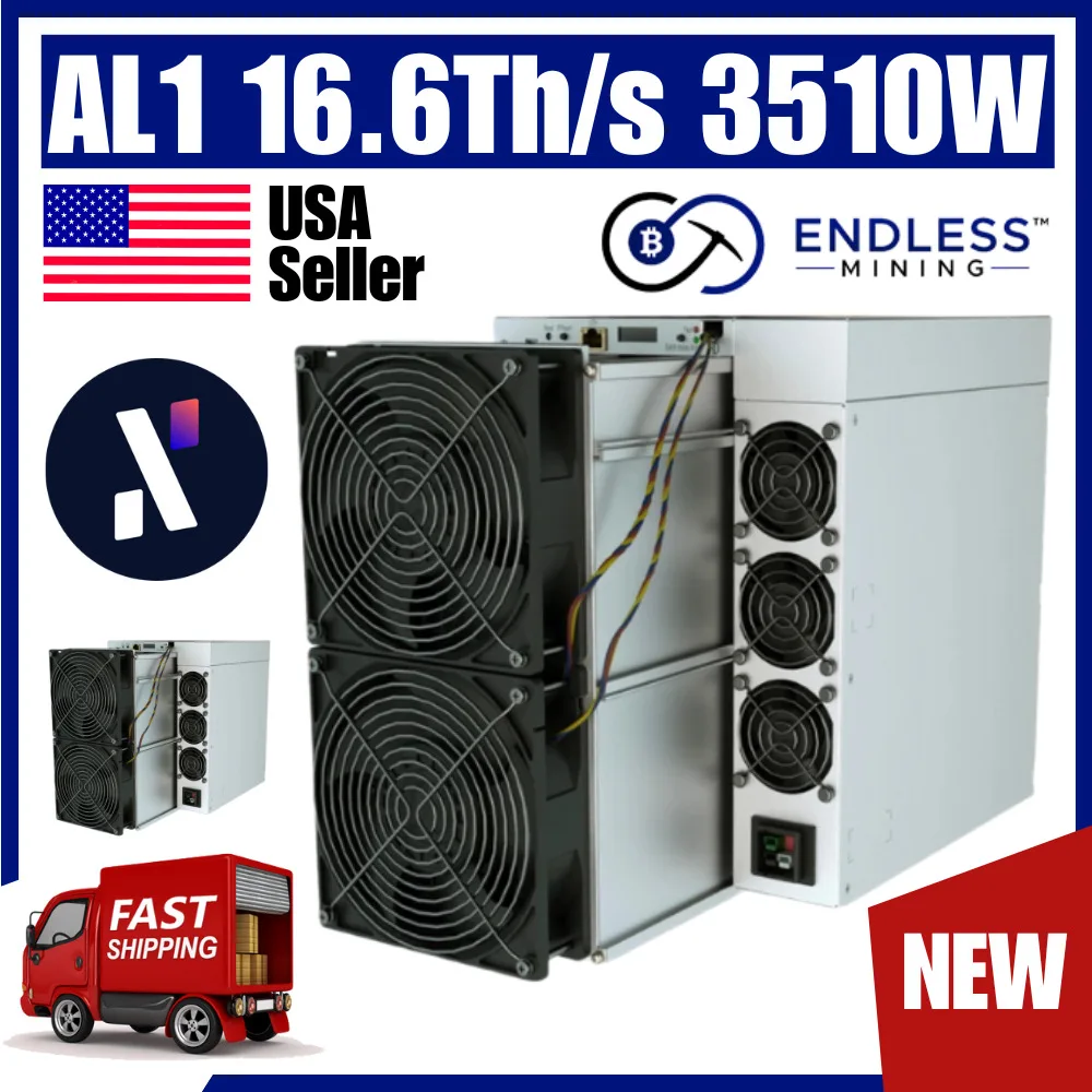 WA OFERTA CALIENTE COMPRE 2 OBTENGA 1 GRATIS Bitmain AL1 16.6Th/s 3510W ALPH Miners - Entrada 220-277V AC |   EndlessMining ™️