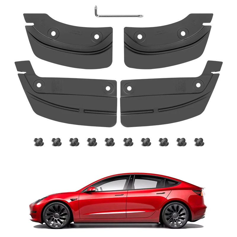 

For Tesla Model Y 3 Fender Soft Mud Flaps TPE Splash Guards Shields No Drilling Installation Front and Rear Wheel Mudguard