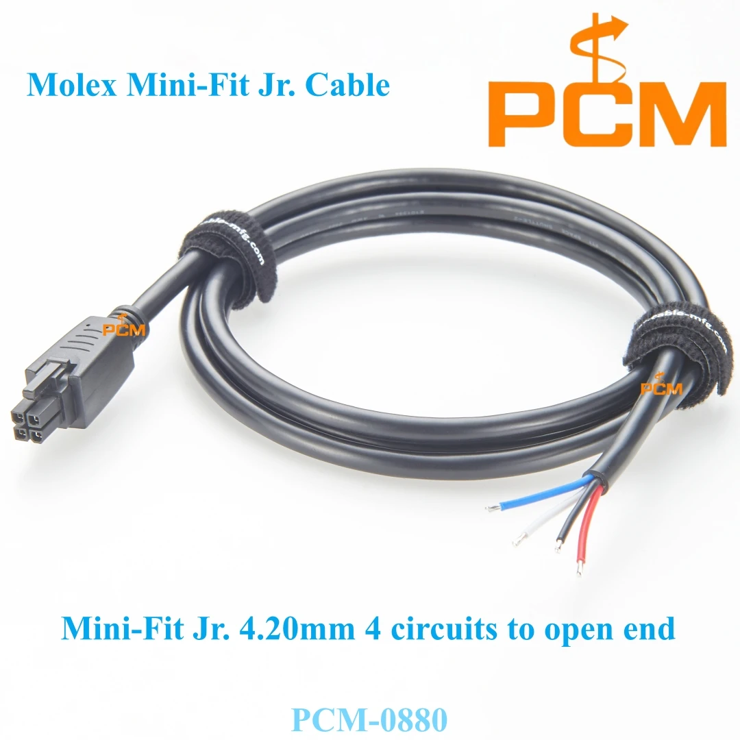 

5Pcs 1.5m 4 Pin Molex 39-01-2040 female Connector to pigtail Mini-Fit Jr. 4.2 wire to wire board Power Signal Cable Assembly