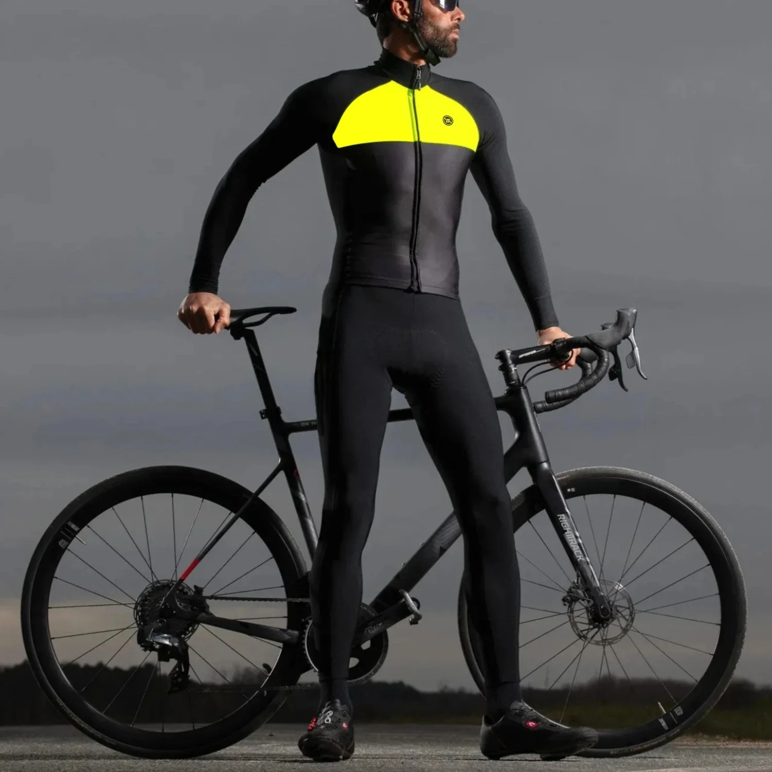 AliExpress New Winter Triathlon Trisuit Thermal Fleece Long Sleeve Skinsuit Skiing Cycling Running Skating RIGHTTRACK Sports Apparel