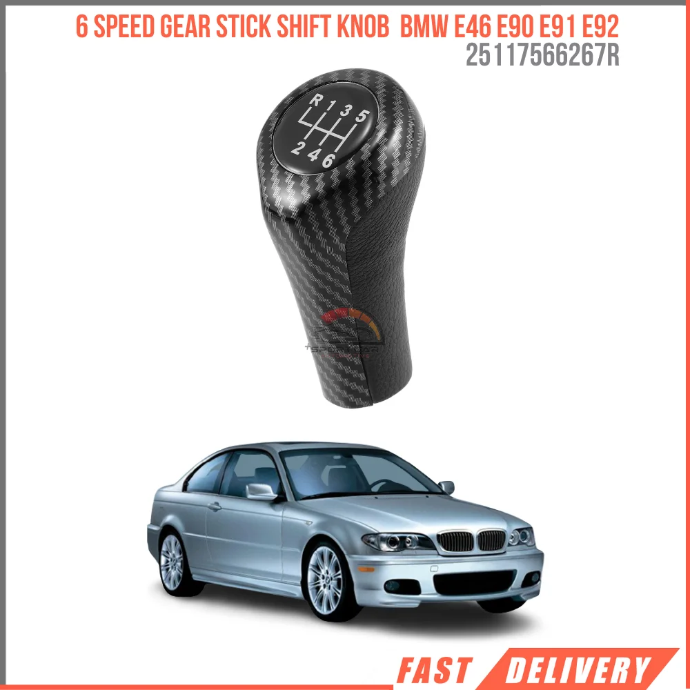 

For 6 Speed Gear Stick Shift Knob BMW E46 E90 E91 E92 25117566267R SUITABLE VEHICLE PARTS HIGH QUALITY FAST SHIPPING