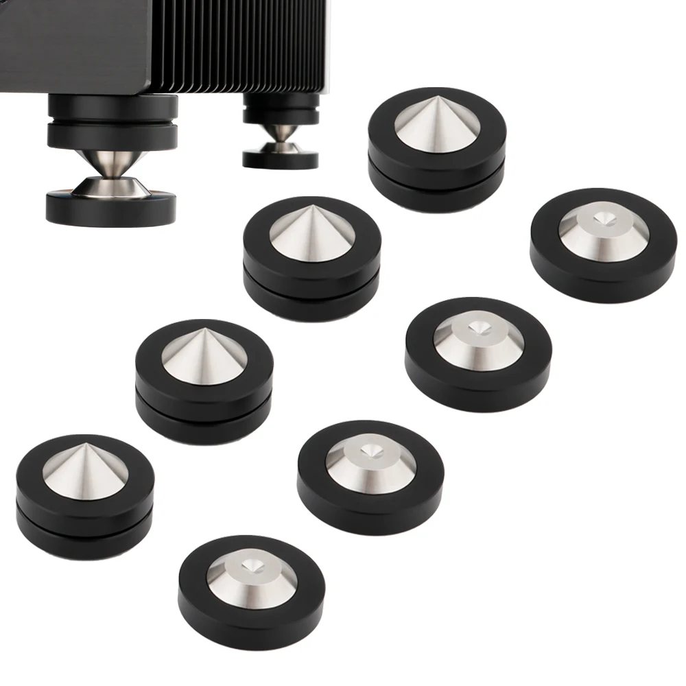 Hi-End 39X39mm 4Pcs Aluminum Speaker Spike Base Pad Isolation Feet for Speaker AMP DAC CD